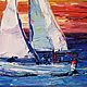Order Framed painting of a Sailboat seascape in oil. Svetlana Samsonova. Livemaster. . Pictures Фото №3