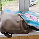 Backpack leather women with hand painted for Larissa. Classic Bag. Innela- авторские кожаные сумки на заказ.. My Livemaster. Фото №4