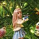 "ДЕВОЧКА С ПТИЦЕЙ" на заказ. Интерьерная кукла. КУКОЛЬНАЯ СТРАНА Doll Country. Интернет-магазин Ярмарка Мастеров.  Фото №2