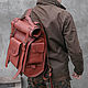 Hiking backpack made of genuine leather 'Bruno' buy a backpack, Men\\\'s backpack, Yuzhno-Uralsk,  Фото №1
