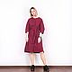 Order Dress shirt in burgundy color. Alena Vishnyakova. Livemaster. . Dresses Фото №3