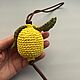 Заказать Брелок обвес на сумку Лимон из рафии. tova crochet. Вязаные обвесы на сумку. Ярмарка Мастеров. . Украшения для сумок Фото №3