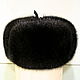 Ushanka mens fur muskrat. Color black. Hat with ear flaps. Mishan (mishan). My Livemaster. Фото №4
