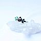 Серьги-пусеты Брусника - серебро, эмаль. Серьги-пусеты. GalaxyMarket. Интернет-магазин Ярмарка Мастеров.  Фото №2