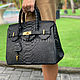 Python leather bag in black. Classic Bag. exotiqpython. My Livemaster. Фото №6