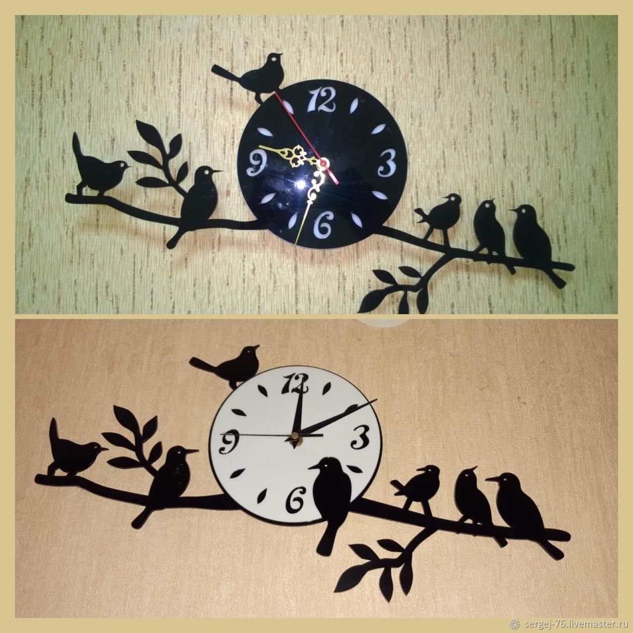 Часы с птичками