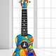 Заказать Укулеле "Калейдоскоп" (гавайская гитара). Guitar & Ukulele art Studio. Ярмарка Мастеров. . Укулеле (гавайская гитара) Фото №3