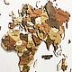 Карта мира из дерева на стену, интерьерная 100х60см Русский яз. Карты мира. Woodpecker Craft. Ярмарка Мастеров.  Фото №6