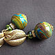 Заказать Серьги Зеленый кофе, lampwork. Ольга  Бабкина  -  BonBijou. Ярмарка Мастеров. . Серьги классические Фото №3
