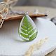 Transparent drop pendant with a real fern leaf in resin. Pendant. OrlovaResinJewelry. My Livemaster. Фото №4