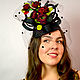 Hat with a veil ' Roses'. Hats1. Novozhilova Hats. My Livemaster. Фото №4