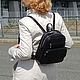  Women's black leather backpack Magdalene R29p-711. Backpacks. Natalia Kalinovskaya. Online shopping on My Livemaster.  Фото №2