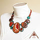 Оранжевое колье сердолик агат яшма бычий глаз. Колье. Lora Vi Bead Jewelry. Ярмарка Мастеров.  Фото №5