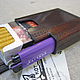 Cigarette case or case for a pack of cigarettes with a lighter. Harley Davidson. Cigarette cases. Joshkin Kot. My Livemaster. Фото №6
