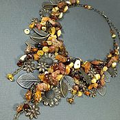 Украшения handmade. Livemaster - original item Sunflowers Amber Necklace Natural Amber. Handmade.