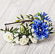 Blue rim with flowers, blue hair ornament, a wreath of cornflowers. Bridal Tiara. Svetlana Dobritca 'KEDR'. Online shopping on My Livemaster.  Фото №2