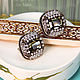 Gemelos Conde De Montecristo. Gemelos negros de las mujeres de los hombres con el cristal, Cuff Links, Armavir,  Фото №1