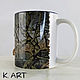 Ceramic mug decorated with handmade from polymer clay Beetlejuice. Mugs and cups. Katrin ART. Ярмарка Мастеров.  Фото №5