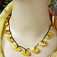 Amber. Beads 'Yellow bean' white amber, Necklace, Moscow,  Фото №1