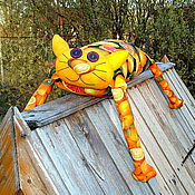 Игрушка-подушка "Радужный кот" радужное лето