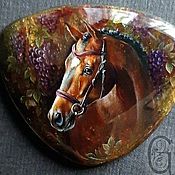 Украшения handmade. Livemaster - original item Horse on mica. Handmade.