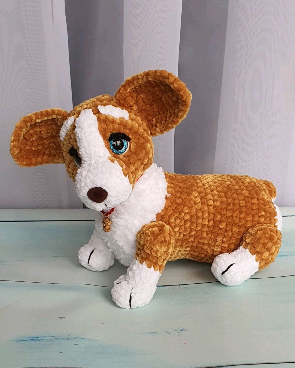 Игрушка "Корги" из плюшевой пряжи – заказать на Ярмарке Мастеров ...