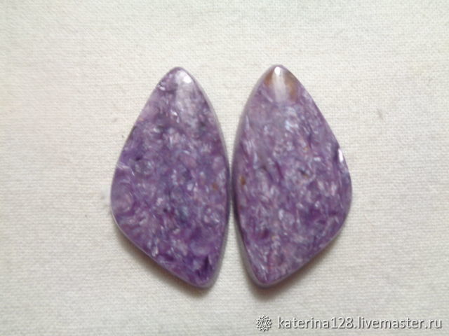cabochons from charoite backless, Cabochons, Alapaevsk,  Фото №1
