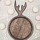 Board 'Round 25 cm with horns', color 'charcoal', Cutting Boards, Moscow,  Фото №1
