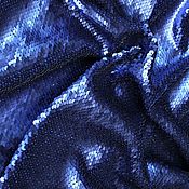 Плательная ткань лен + хлопок, белая, синий узор пейсли, арт. 92Р16-27