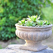 Для дома и интерьера handmade. Livemaster - original item Aged Vase Vintage concrete, garden vase, street vase. Handmade.