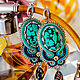Soutache earrings with turquoise Marina. Turquoise earrings with stones. Earrings. LADY-LIZA jewelry shop. My Livemaster. Фото №6