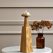 Для дома и интерьера handmade. Livemaster - original item Ash candlestick in natural color, 24 cm. Handmade.