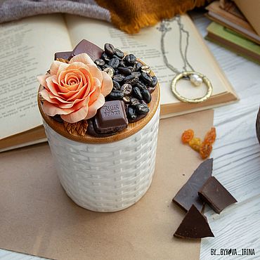 Посуда ручной работы. Ярмарка Мастеров - ручная работа Банка для хранения кофе. Handmade.