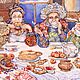 Три девицы под окном. Картины. Elena_Sabakaeva. Ярмарка Мастеров.  Фото №4