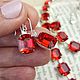 Колье Сваровски с красными кристаллами Рубин Swarovski. Колье. Glam Deco. Ярмарка Мастеров.  Фото №6