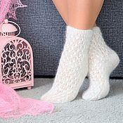 Аксессуары handmade. Livemaster - original item Socks: Openwork downy socks for women. Handmade.