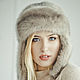 Mink fur hat in silver, Caps, Moscow,  Фото №1
