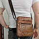 Мужская сумка из натуральной кожи, Сумка через плечо, Уфа,  Фото №1