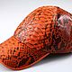 Бейсболка из натуральной кожи питона IMP0324O. Бейсболки. CrocShop товары из экзотической кожи. Ярмарка Мастеров.  Фото №9