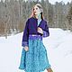  Гжель. Платья. Елена. Бохо одежда 'Дело вкуса' (elena-delovkusa). Ярмарка Мастеров.  Фото №5