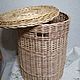 Order Large wicker basket for linen with a cover made from natural willow twigs. Elena Shitova - basket weaving. Livemaster. . Storage Box Фото №3
