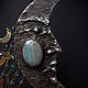 Колье в витражной технике Месяц. Колье. YuMorJewelry. Ярмарка Мастеров.  Фото №5