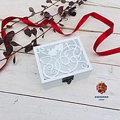 Свадебный салон handmade. Livemaster - original item Wedding ring box with lace!. Handmade.