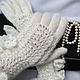 Gloves Wave white Angora, fishnet gloves, Gloves, Moscow,  Фото №1