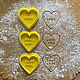 Сердечки LOVE набор форм для печенья. 3 формочки сердца, Формы для выпечки, Королев,  Фото №1