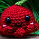 Осьминоги - черешенки. Амигуруми куклы и игрушки. Мерзликина Екатерина. Интернет-магазин Ярмарка Мастеров.  Фото №2