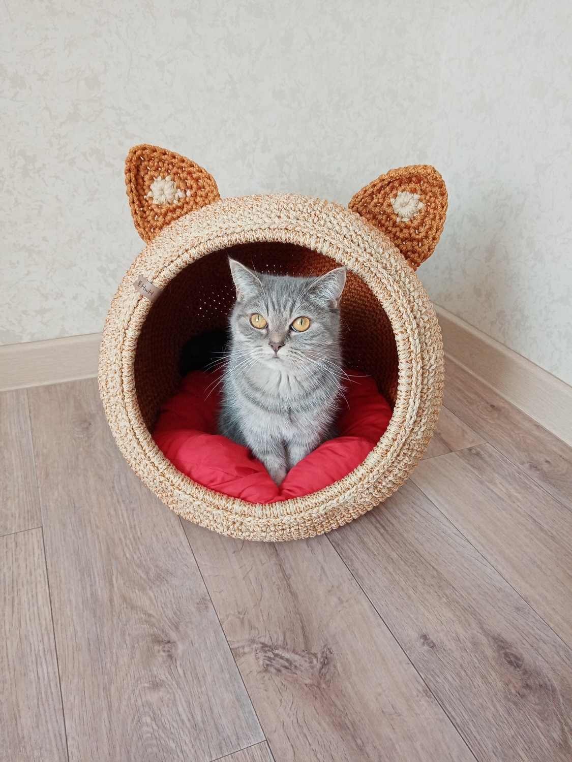 Домик для кошки из полиэфирного шнура