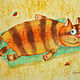 Жизнь прекрасна ( котики). Картины. Разина Елена (картины,куклы,батик). Ярмарка Мастеров.  Фото №4