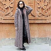 Одежда handmade. Livemaster - original item Coat: knitted lined coat for women. Handmade.