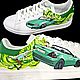 Кастом adidas "Рик и Морти" .Rick and Morty. Кроссовки. Надежда Ларионова. Интернет-магазин Ярмарка Мастеров.  Фото №2